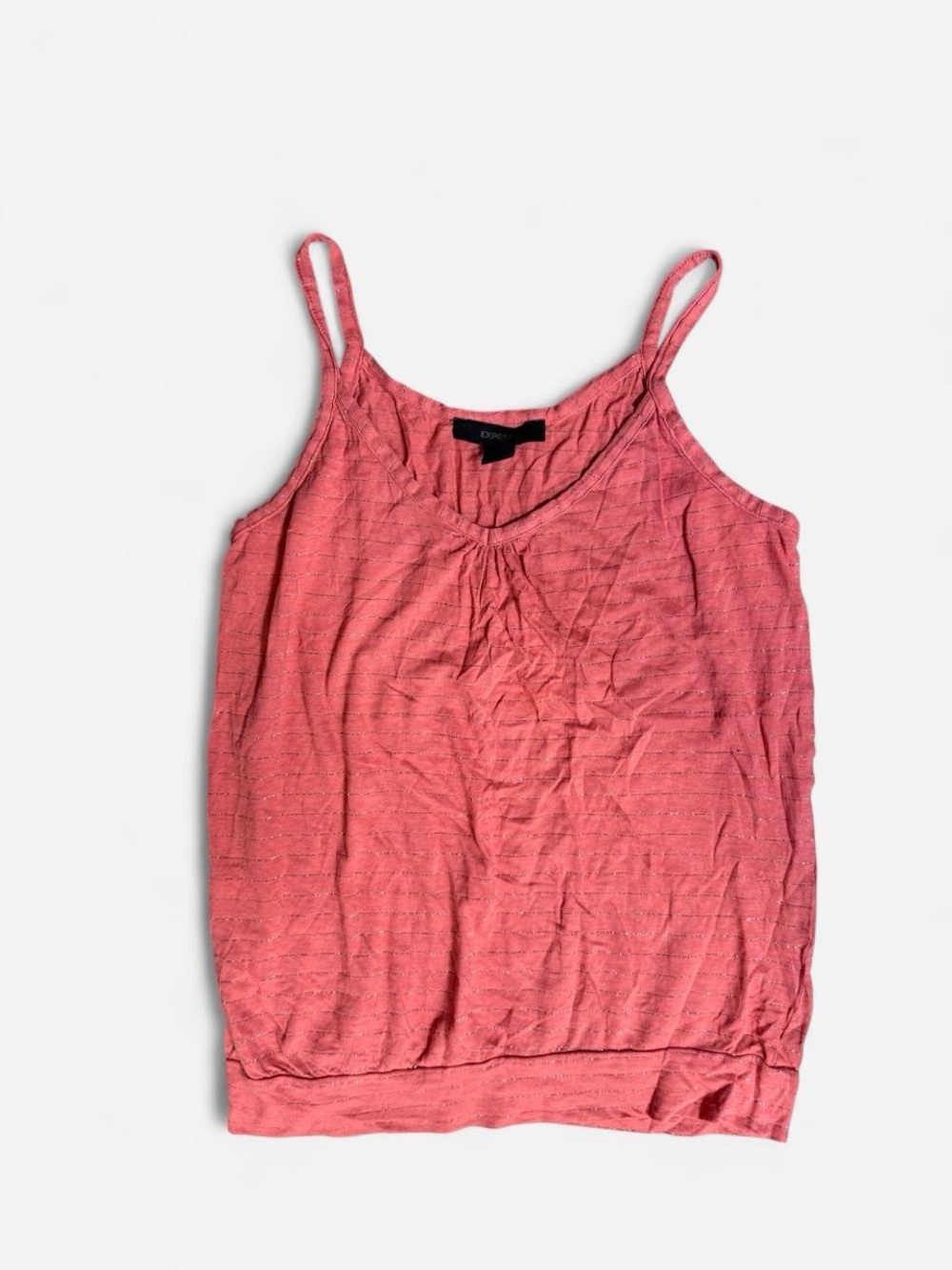 Express Coral Pink Strappy Scoop Neck Tank